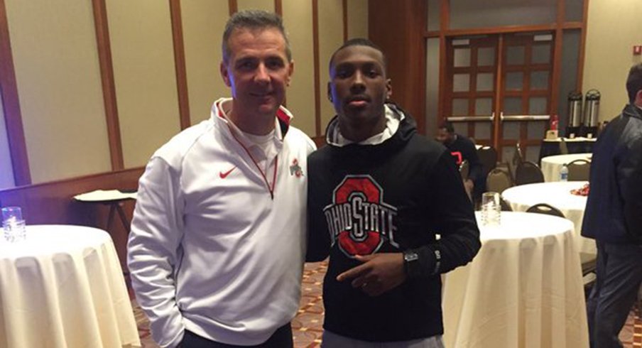 Urban Meyer and Mecole Hardman during the five-star's official visit last weekend.