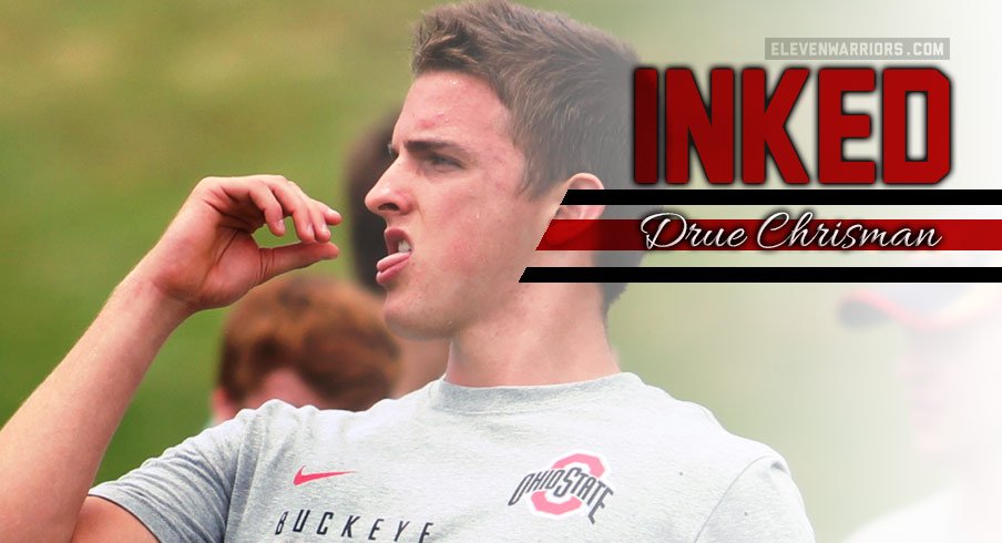 Inked: Drue Chrisman brings a powerful right leg as Ohio State's next punter.