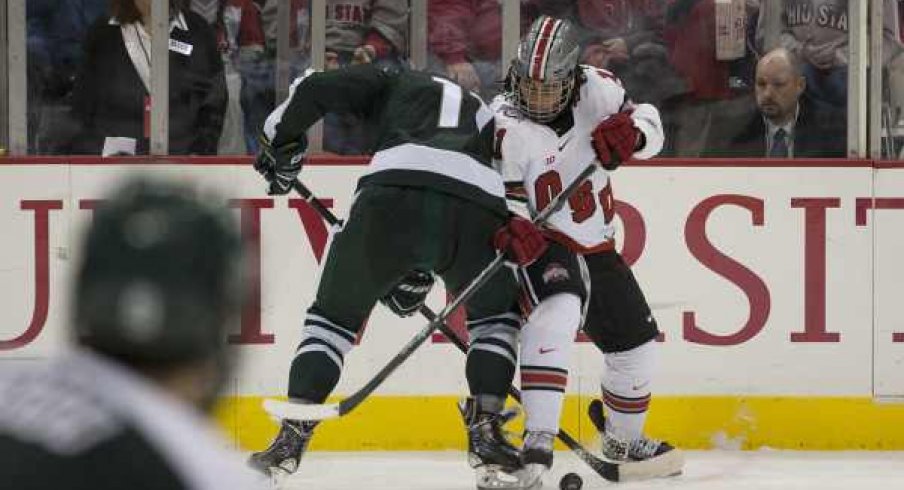 Christian Lampasso battles against Michigan State