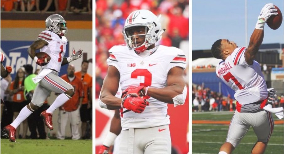 Braxton Miller, Mike Thomas and Jalin Marshall all have eyes on the NFL prize. 