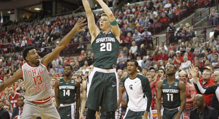 Matt McQuaid launches a 3-pointer