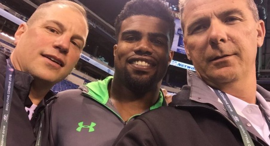 An Ohio State selfie at the NFL Combine.