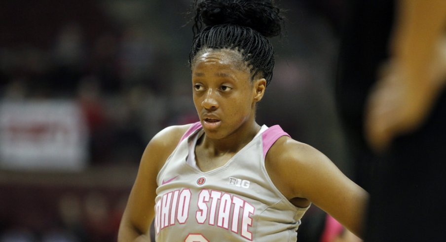 Kelsey Mitchell had a program-record 48 points in the loss.