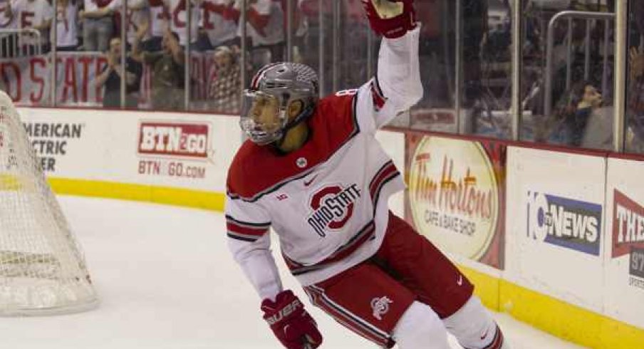 Dakota Joshua and Ohio State hockey upset No. 6 Michigan.