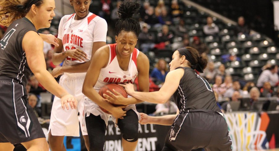 Kelsey Mitchell's performance was not enough to lift the Buckeyes past No. 4 seed Michigan State.