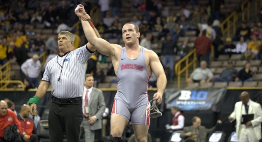 Kyle Snyder wins the Big Ten heavyweight title.