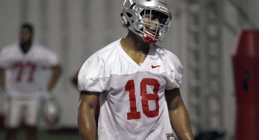 Jonathon Cooper wearing No. 18 at Ohio State.