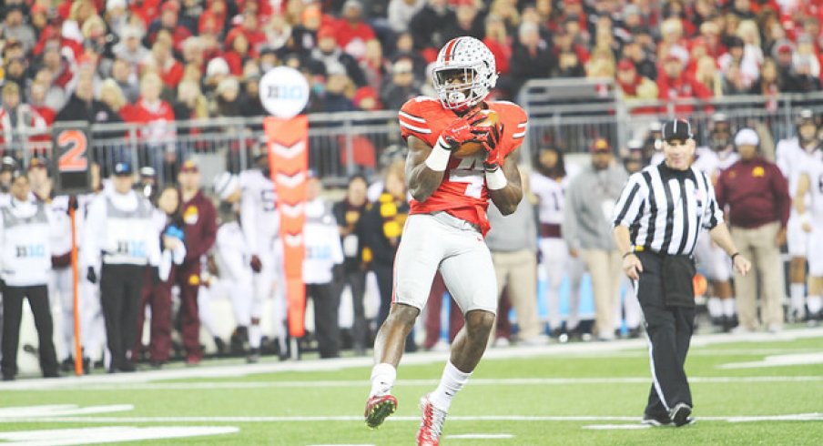 Curtis Samuel sees space in front of the March 18th 2016 Skull Session