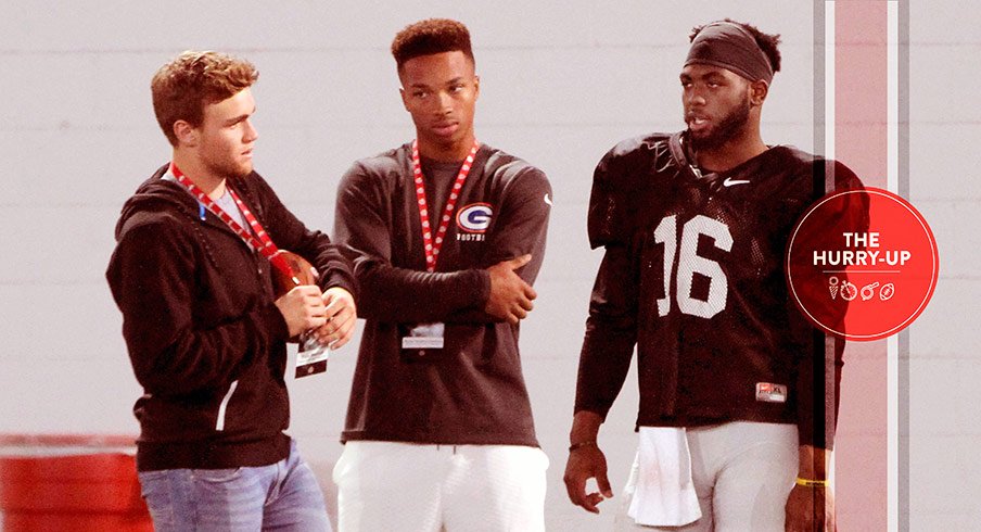 Tate Martell, Dorian Thompson-Robinson at Ohio State with JT Barrett.