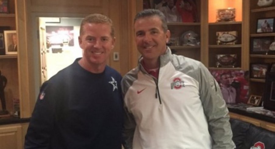 Urban Meyer and Dallas Cowboys coach Jason Garrett