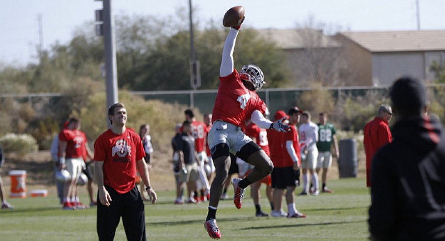 Curtis Samuel gets up for the March 31st 2016 Skull Session.