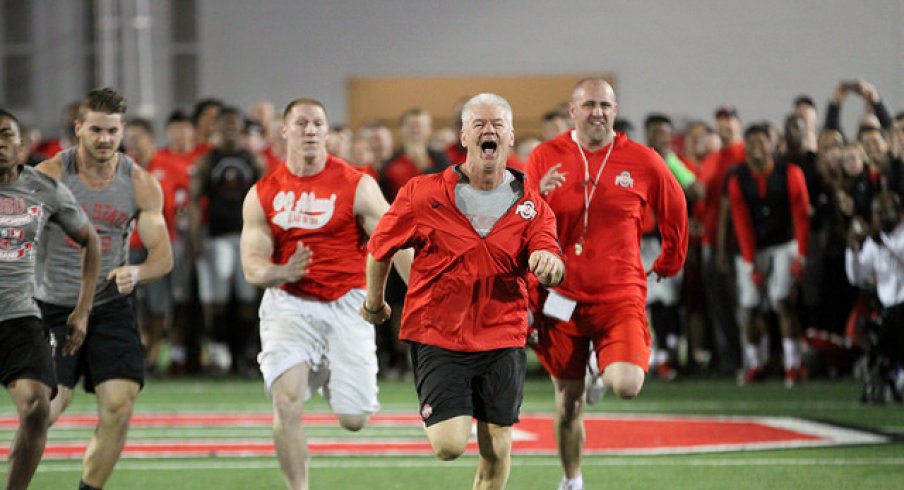 Kerry Coombs is running for joy towards the April 4th, 2016 Skull Session