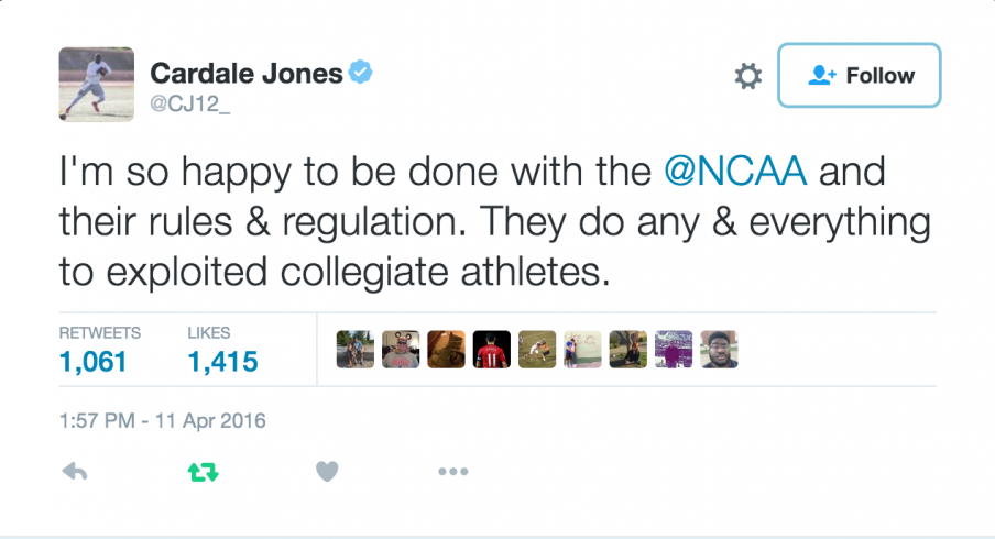 Cardale Jones ripped the NCAA Monday.