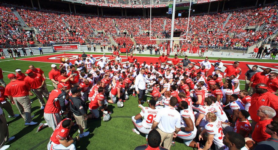 Urban Meyer and Ohio State at the 2015 spring game.