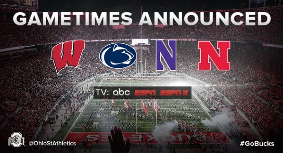 Ohio State to be part of four primetime Big Ten games in 2016.