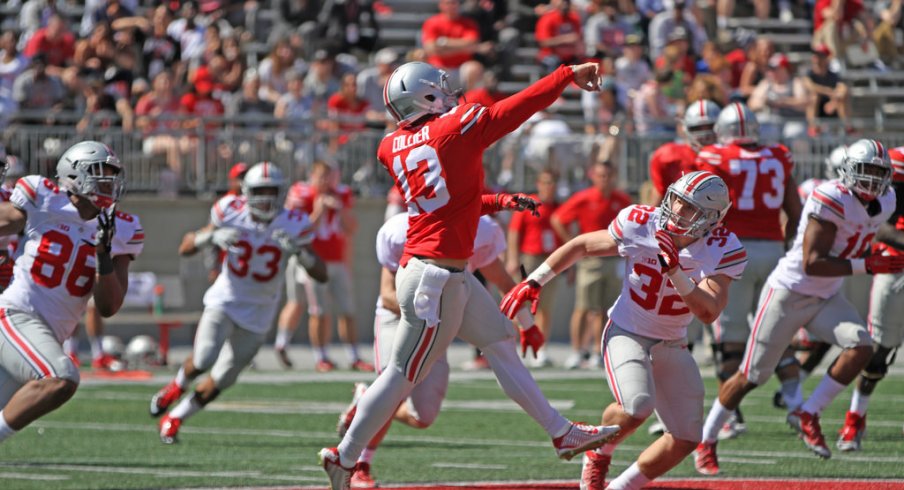 Ohio State quarterback Stephen Collier tore the ACL in his left knee.