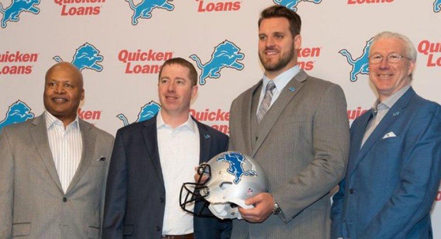 Taylor Decker is guaranteed nearly $11 million in his first NFL contract with the Detroit Lions.