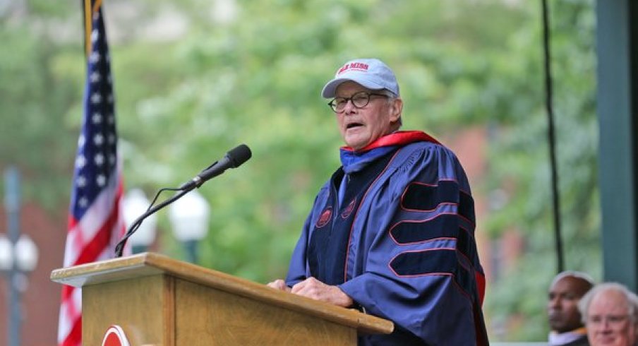 Tom Brokaw took a slam at Alabama at Ole Miss' graduation ceremony Saturday.