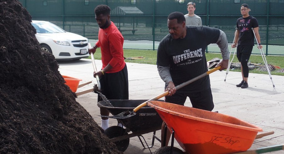 Larry Johnson and J.T. Barrett brought their shovels for the May 19th 2016 Skull Session
