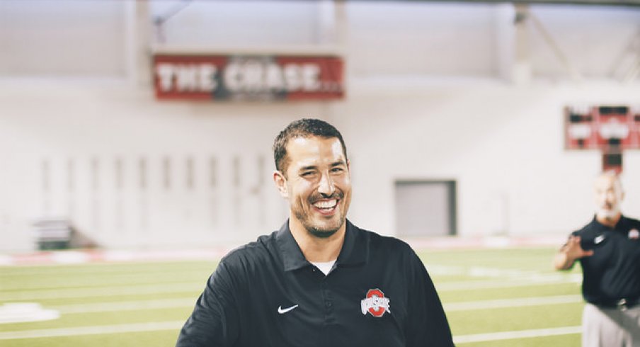 Luke Fickell is all smiles for the May 21st 2016 Skull Session