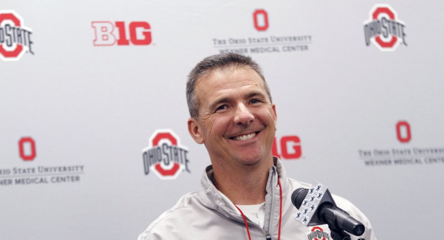 Urban Meyer is all smiles.