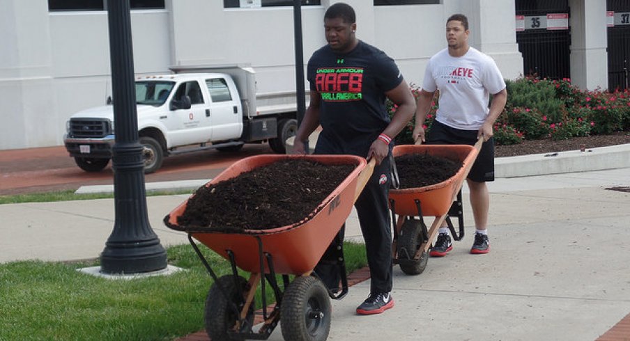 Jamarco Jones and Demetrius Knox brought the mulch for the June 4th 2016 Skull Session