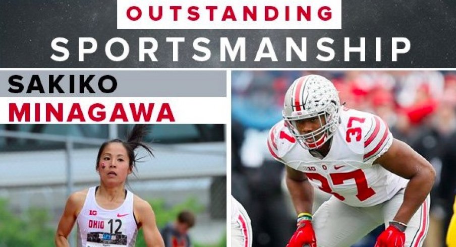 Sakiko Minagawa and Joshua Perry awarded big ten outstanding sportsmansip award
