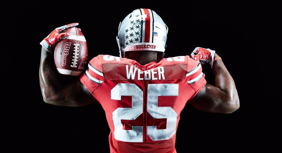 Mike Weber will wear No. 25 this season. 