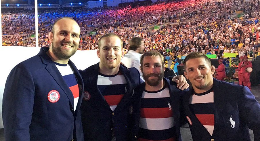 Kyle Snyder in Rio for the opening ceremony of the Olympics