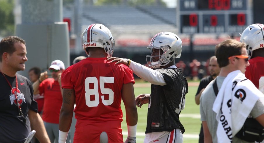 News and notes from the first upperclassmen practice during Ohio State fall camp 2016.