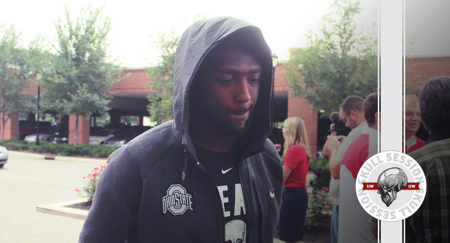 Parris Campbell wore a hoodie for the August 18th 2016 Skull Session