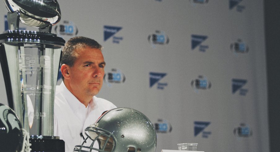 Urban Meyer prior to the Big Ten Championship Game in 2013