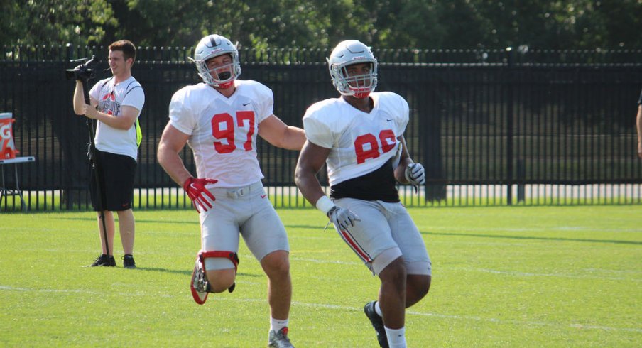 Dre'Mont Jones rises in place of an injured Tracy Sprinkle in Ohio State's depth chart for its Week 2 matchup with Tulsa.