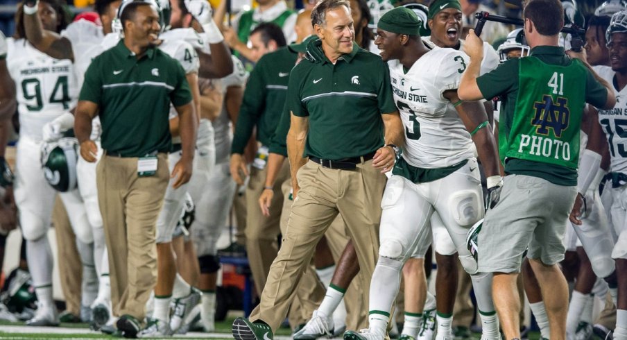 Mark Dantonio and L.J. Scott