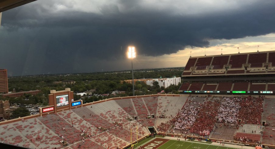 Ohio State-Oklahoma kickoff delayed until 9 p.m. ET due to inclement weather.