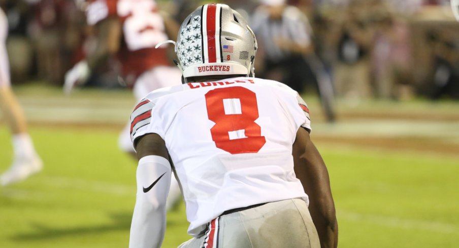 Gareon Conley left Saturday's game with an "upper body injury."