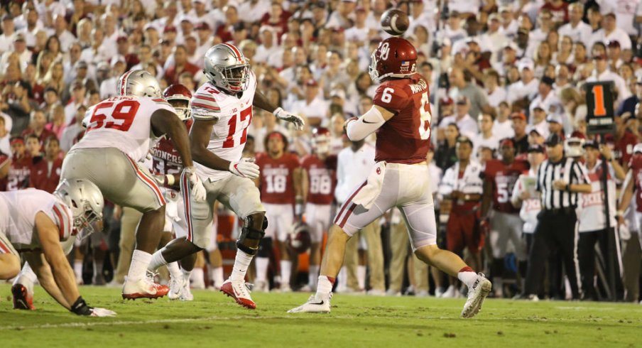 Jerome Baker had a big game thanks in large part to the big guys up front