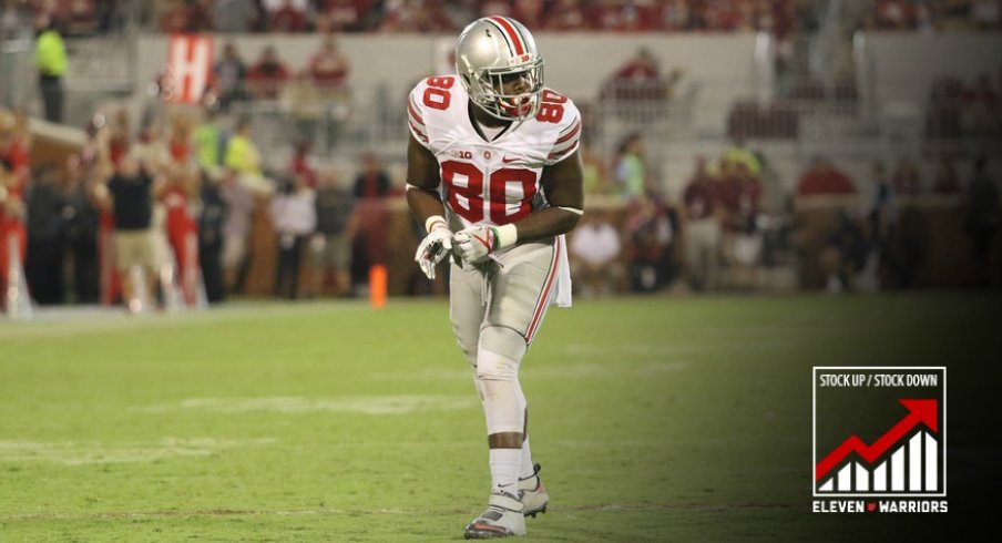 Ohio State wide receiver Noah Brown caught four touchdowns last week. 