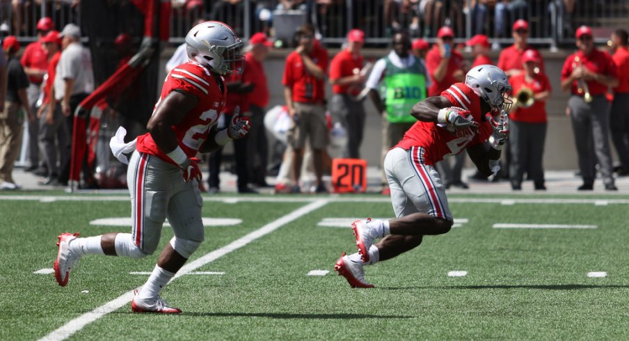 Ohio State's Mike Weber and Curtis Samuel. 