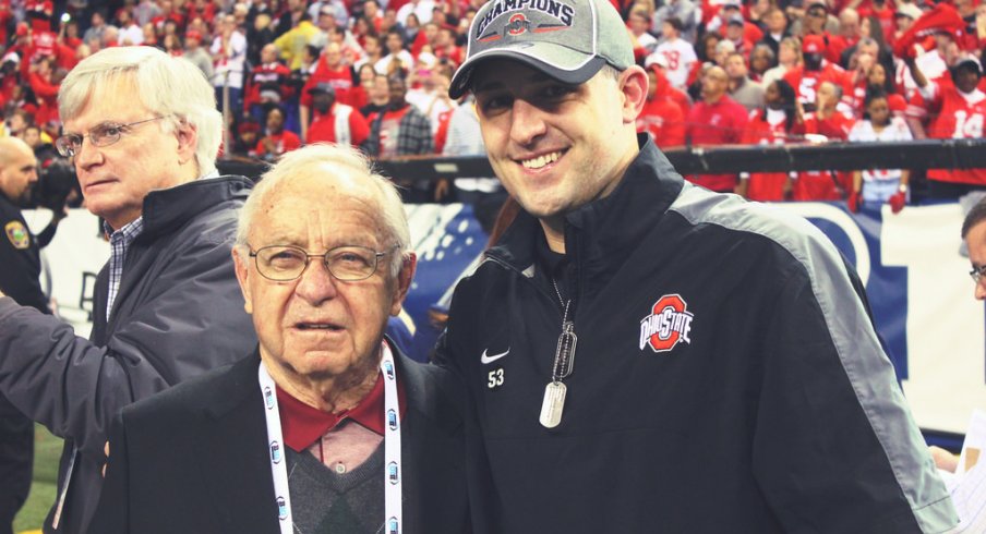 Former Ohio State football coach Earle Bruce is set to dot the "i" in Script Ohio on Saturday.