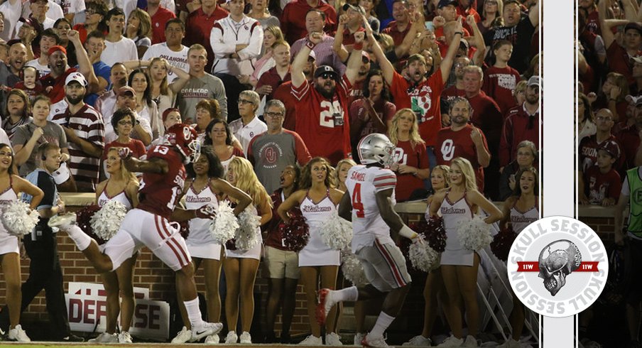 An Oklahoma fan flipped off the September 27th 2016 Skull Session