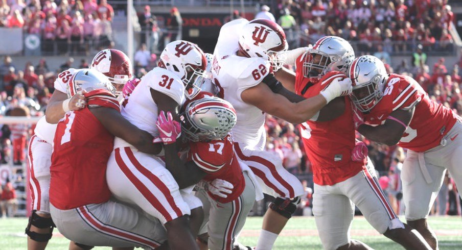 Ohio State crushed the Indiana Hoosier rushing attack on Saturday.