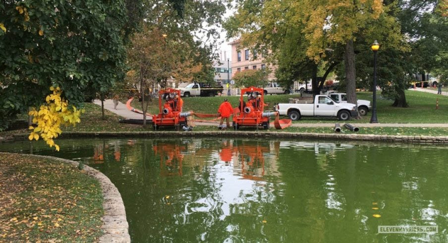 Crews begin draining Mirror Lake