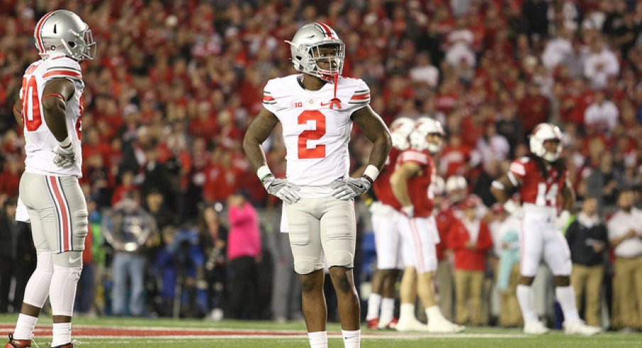 Dontre Wilson lines up against Wisconsin.