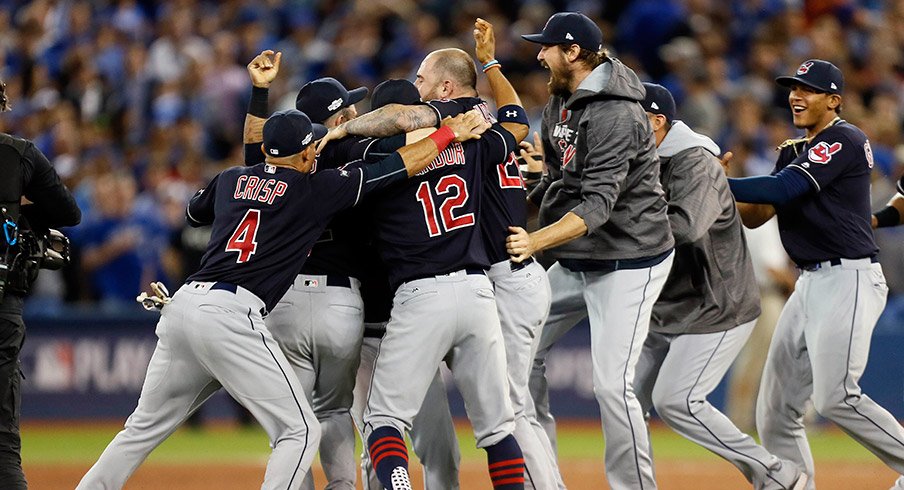 The Cleveland Indians topped the Toronto Blue Jays in the ALCS and a lot of Ohio State athletes are happy.