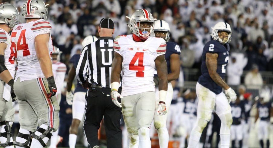 Curtis Samuel lines up against Penn State