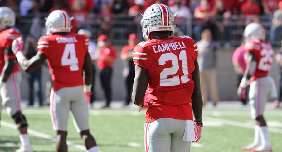 Parris Campbell leaves Northwestern game.