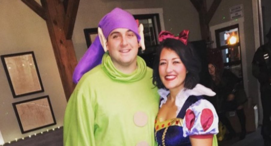Corey Linsley and his wife on Halloween.