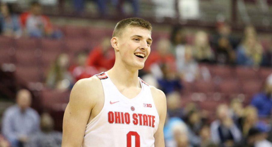 Ohio State freshman Micah Potter started Sunday's exhibition. 