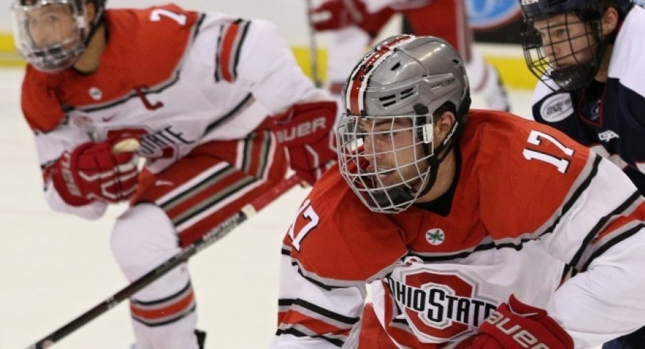 Dave Gust and Nick Schilkey lead the Ohio State men's hockey Buckeyes.